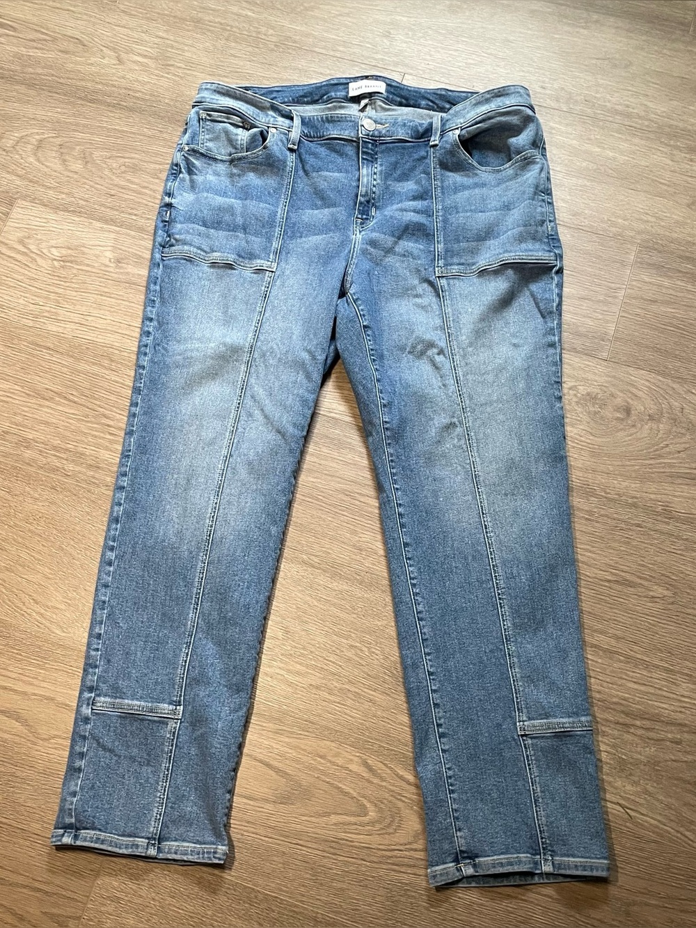 Lane Bryant Blue Jeans Mid-Rise Straight Women’s 22 Light Wash Panel Plus